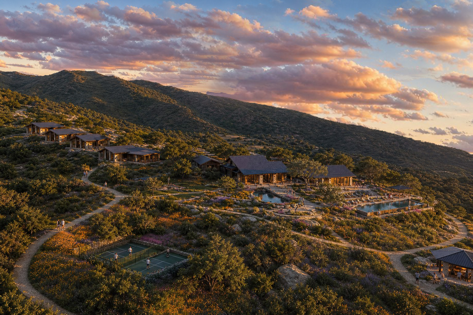 Rendering of a grand destination resort on the Kings Canyon property
