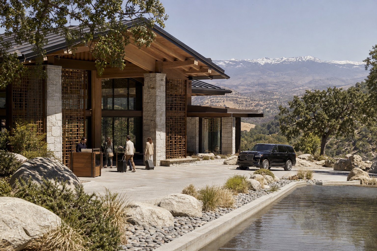 Rendering of a grand destination resort on the Kings Canyon property